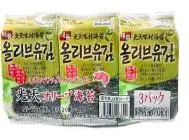 TEAPOONG Seasoned Seaweed Olive Oil Flavor 3-Pack 9g | TEAPOONG 调味海苔 橄榄油味 3包装 9g
