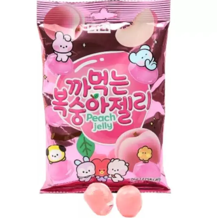 BT21 Kuorittava persikanmakuinen pehmeä karkki 76g | BT21 剥皮软糖 水蜜桃味 76g