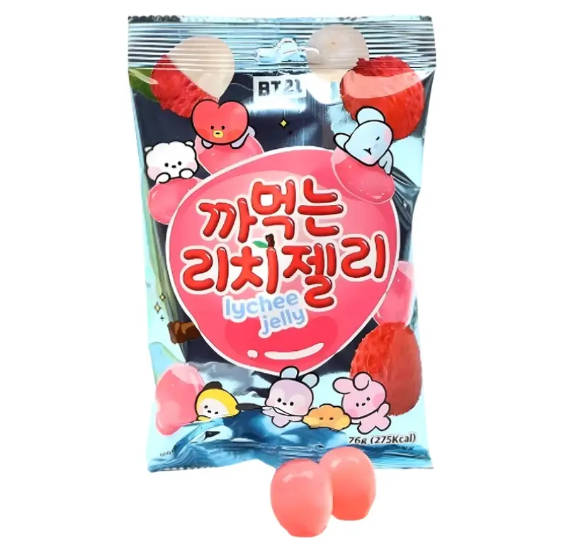 BT21 剥皮软糖 荔枝味 76g | BT21 Peeling Soft Candy Lychee Flavor 76g
