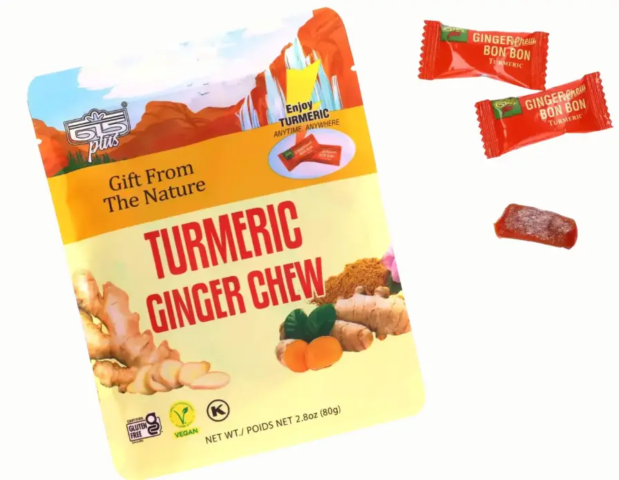 615Plus 姜黄姜味软糖 80g | 615Plus Turmeric Ginger Chewy Candy 80g