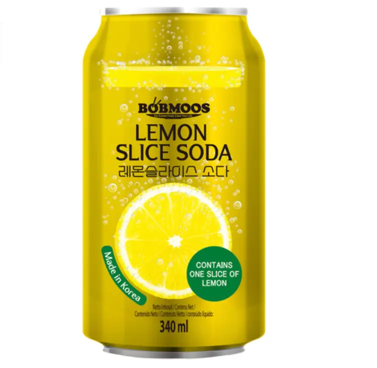Bobmoos Sitruunaviipaleen makuinen soodajuoma 340 ml | Bobmoos 柠檬片苏打饮料 340ml