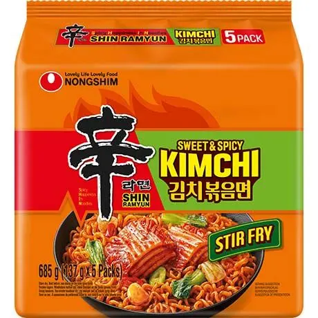 NONGSHIM Inst. Noodles Shin Kimchi Stir-Fry 137g | 农心 泡菜炒面 137g