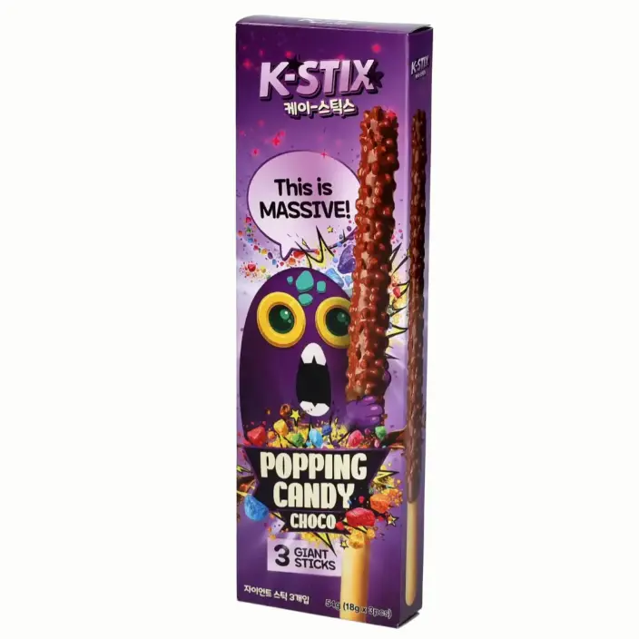 K-STIX 巧克力饼干棒 跳跳糖味 54g |K-STIX Chocolate Biscuit Sticks Popping Candy Flavor 54g