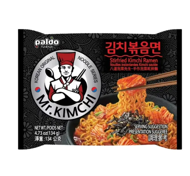 PALDO Mr. Kimchi Paistettavat pikanuudelit, kimchin maku 134g | 炒面 泡菜味 134g