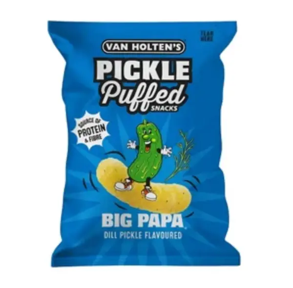 Van Holten's Big Papa Suolakurkku-puffisnack 100g | 腌黄瓜泡芙零食 100g