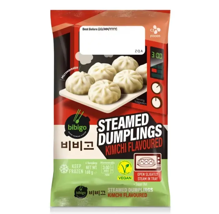 必品阁 蒸饺 泡菜味 168g | BIBIGO Steamed Dumplings Kimchi Flavor 168g