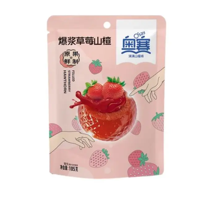 Aosai Hawthorn Filled With Strawberry 105g | 奥赛 草莓爆浆山楂 105g