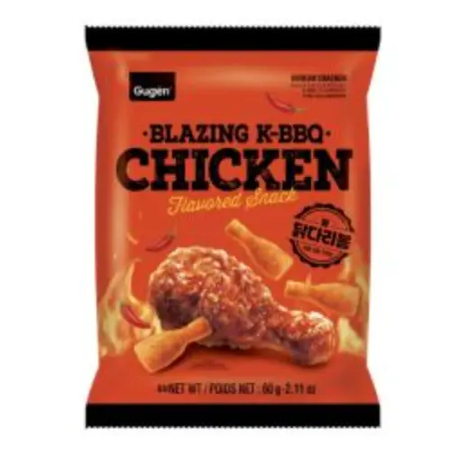 Gugen Rapea kanankoivenmuotoinen snack, tulinen maku 60g | 鸡腿形膨化零食 香辣味 60g