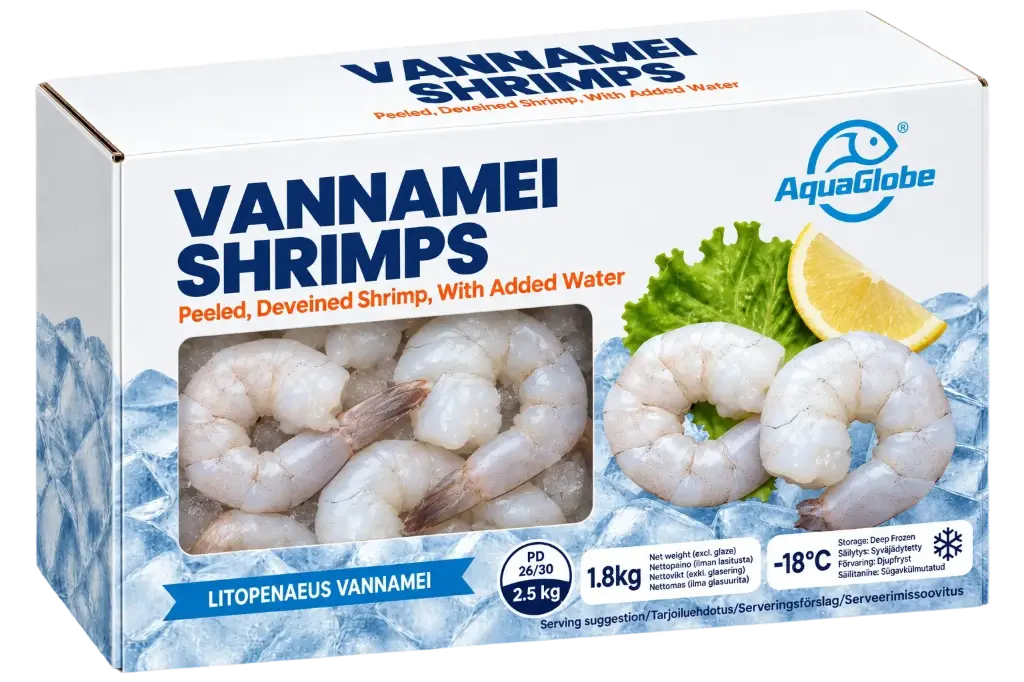 AquaGlobe Vannamei Shrimps 26/30 PD Shrimp 1.8kg (100%)|  AquaGlobe 越南白虾虾仁 26/30 PD 1.8kg (100%)