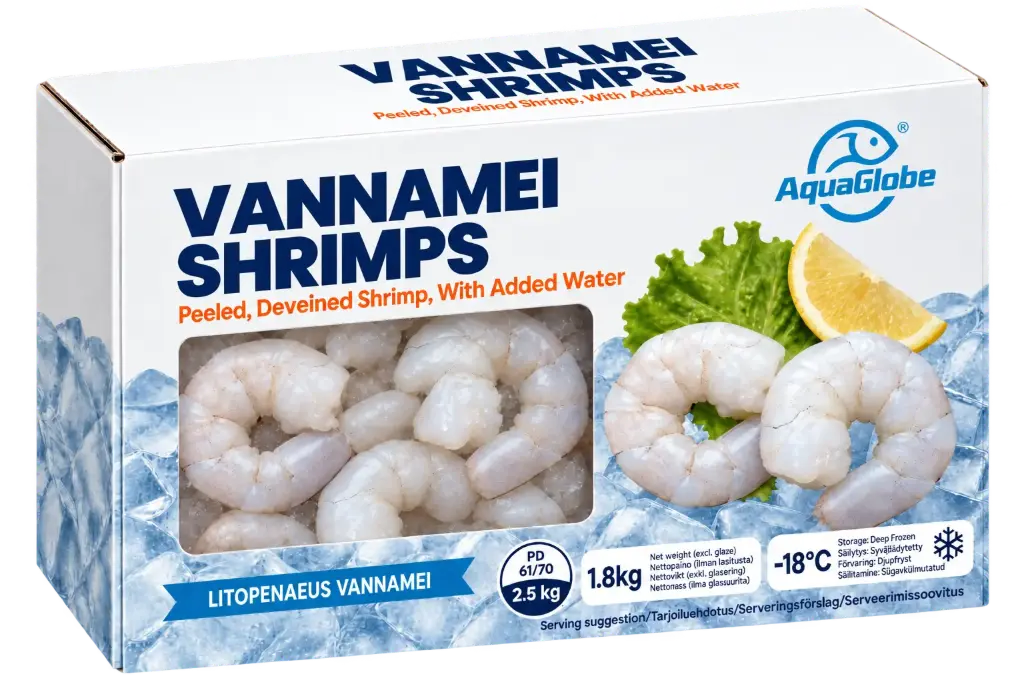 AquaGlobe 越南白虾虾仁 61/70 PD 1.8kg (100%) | AquaGlobe Vannamei Shrimps 61/70 PD Shrimp 1.8kg (100%)