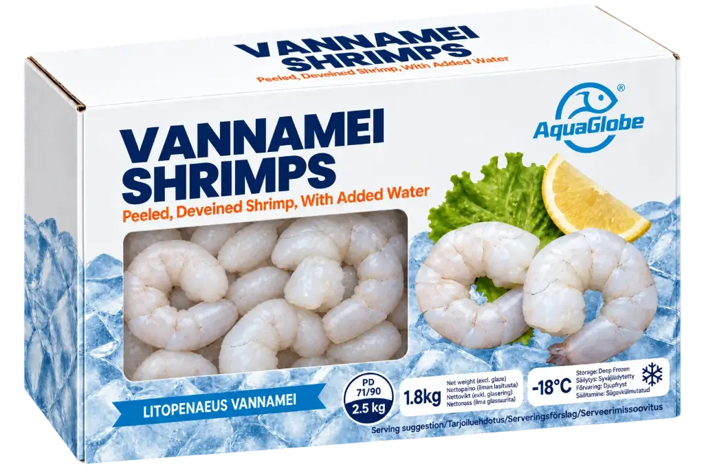AquaGlobe Vannamei Shrimps 71/90 PD Shrimp 1.8kg (100%)|  AquaGlobe 越南白虾虾仁 71/90 PD 1.8kg (100%) 