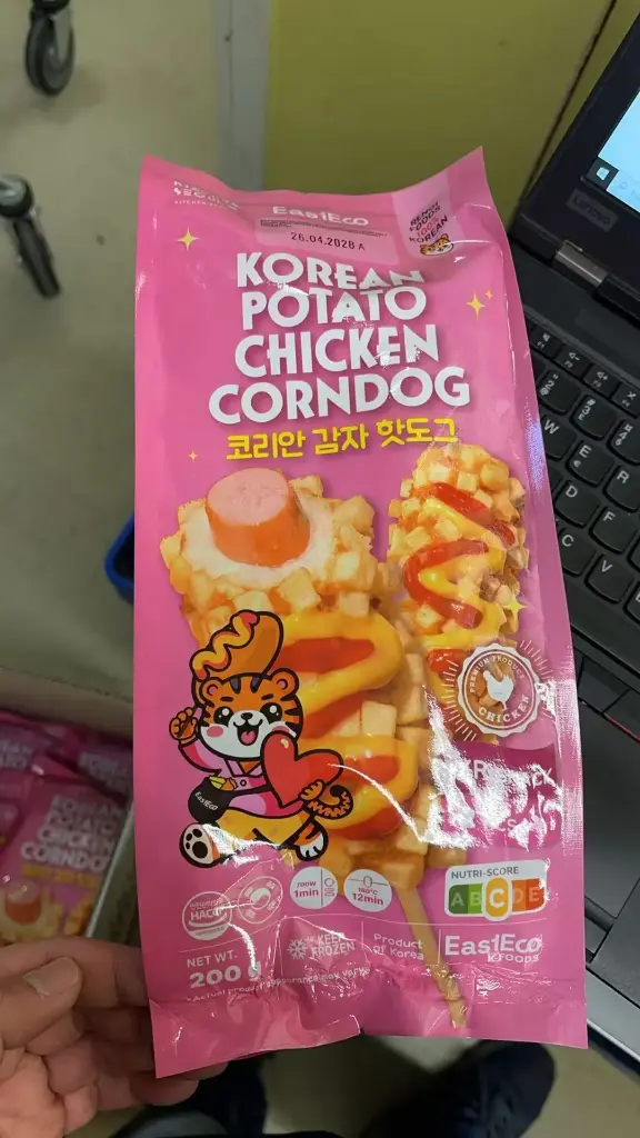 RENGI STREETFOOD Korean Potato Chicken Corndog 200g(2 pieces) | RENGI STREETFOOD 韩式土豆鸡肉热狗棒 200g