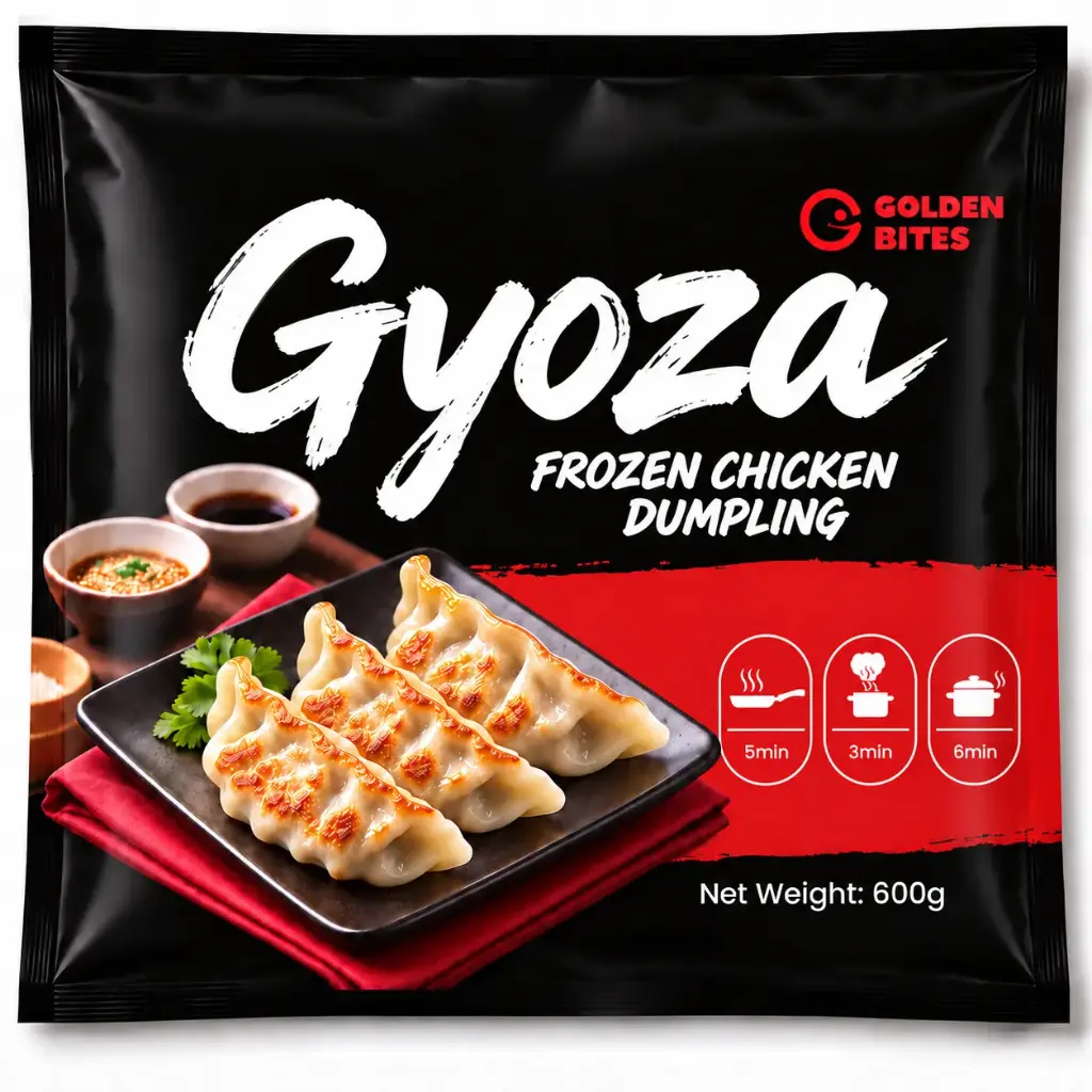 GOLEDN BITTS   Frozen Chicken Dumpling (Gyoza) 600g | 冷冻鸡肉饺子（煎饺）600g