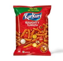 Kurkure Naughty -tomaattimakuinen naposteltava 68g | 膨化零食 番茄味 68g