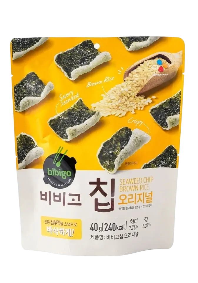 必品阁 海苔脆片 原味（糙米味）40克 | BIBIGO Seaweed Chips with Brown Rice (Original) 40 g 