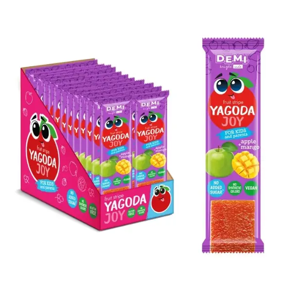 YAGODA JOY Fruit Stripe Apple & Mango Flavor 15g | YAGODA JOY 水果条 苹果芒果味 15g