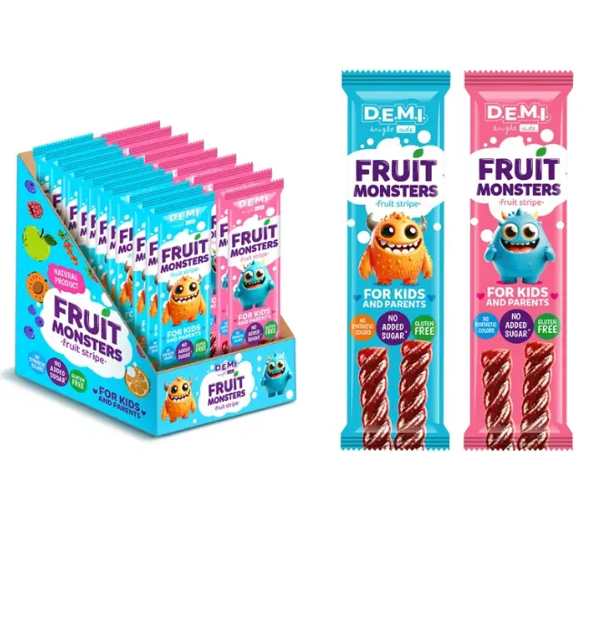 MONSTERS TWIST Fruit Stripe Raspberry Flavor 15g | MONSTERS TWIST 水果条 树莓味 15g