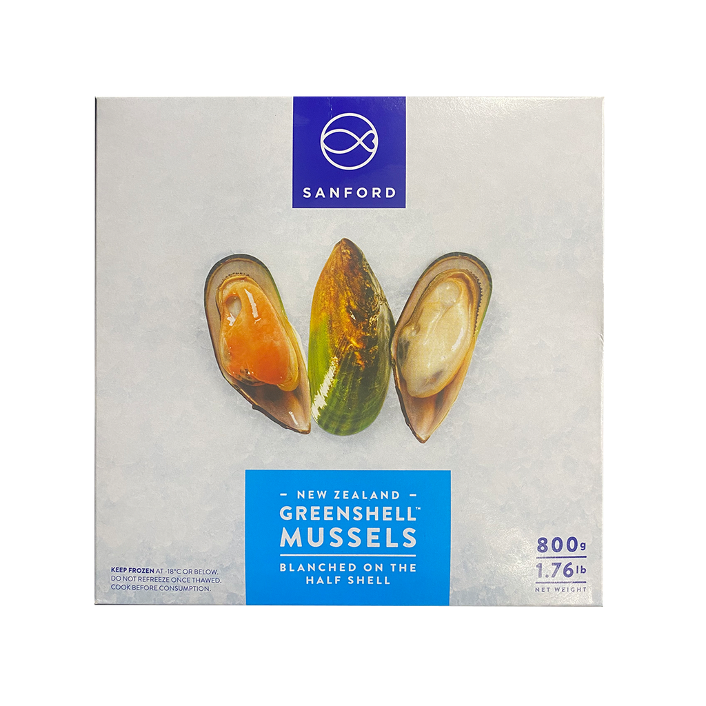 Sanford NZ Halfshell Mussels 1kg M Size | Sanford 青口 1kg 中号