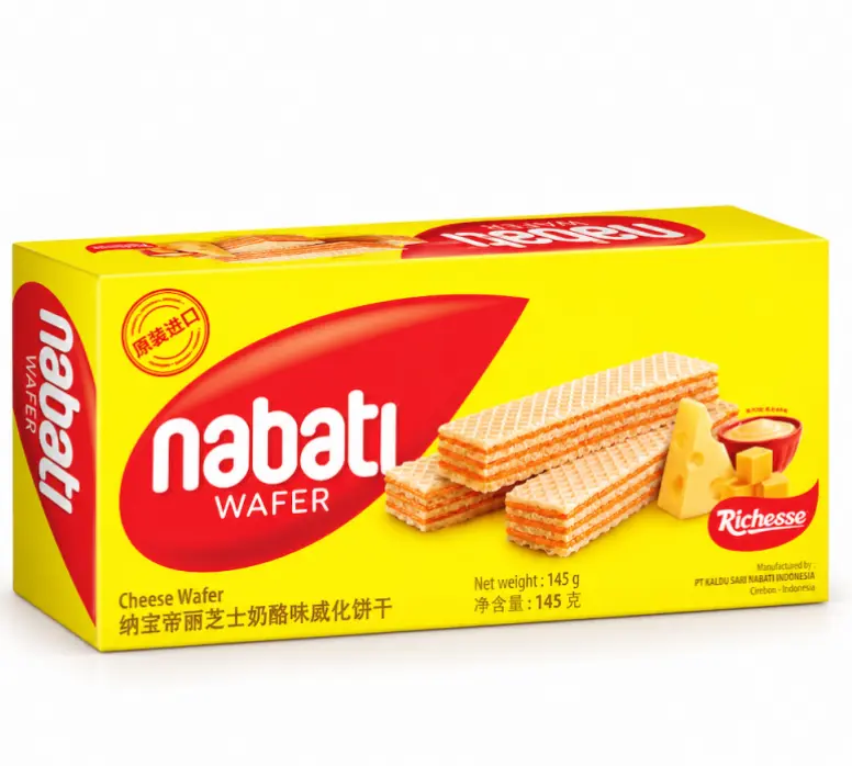 NABATI Richeese Wafer Biscuits Cheese Flavor 145g | 纳宝帝 丽芝士 威化饼干 奶酪味 145g