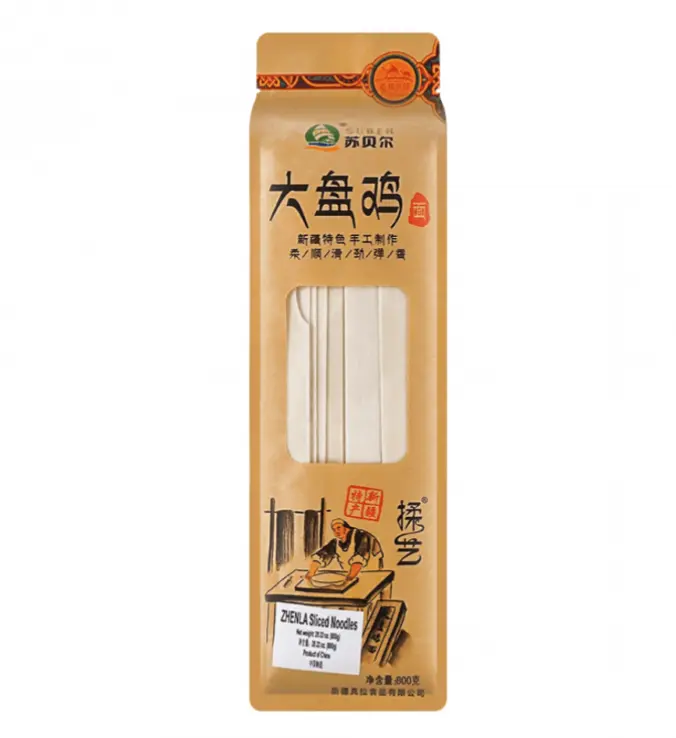ZHENLA Xinjiang-tyyliset veitsellä leikatut nuudelit 800g | 大盘鸡面 800g