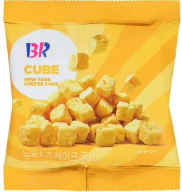 Baskin Robbins New York -juustokakun makuiset kuutiomakeiset 55g | 脆立方 纽约芝士蛋糕味 55g