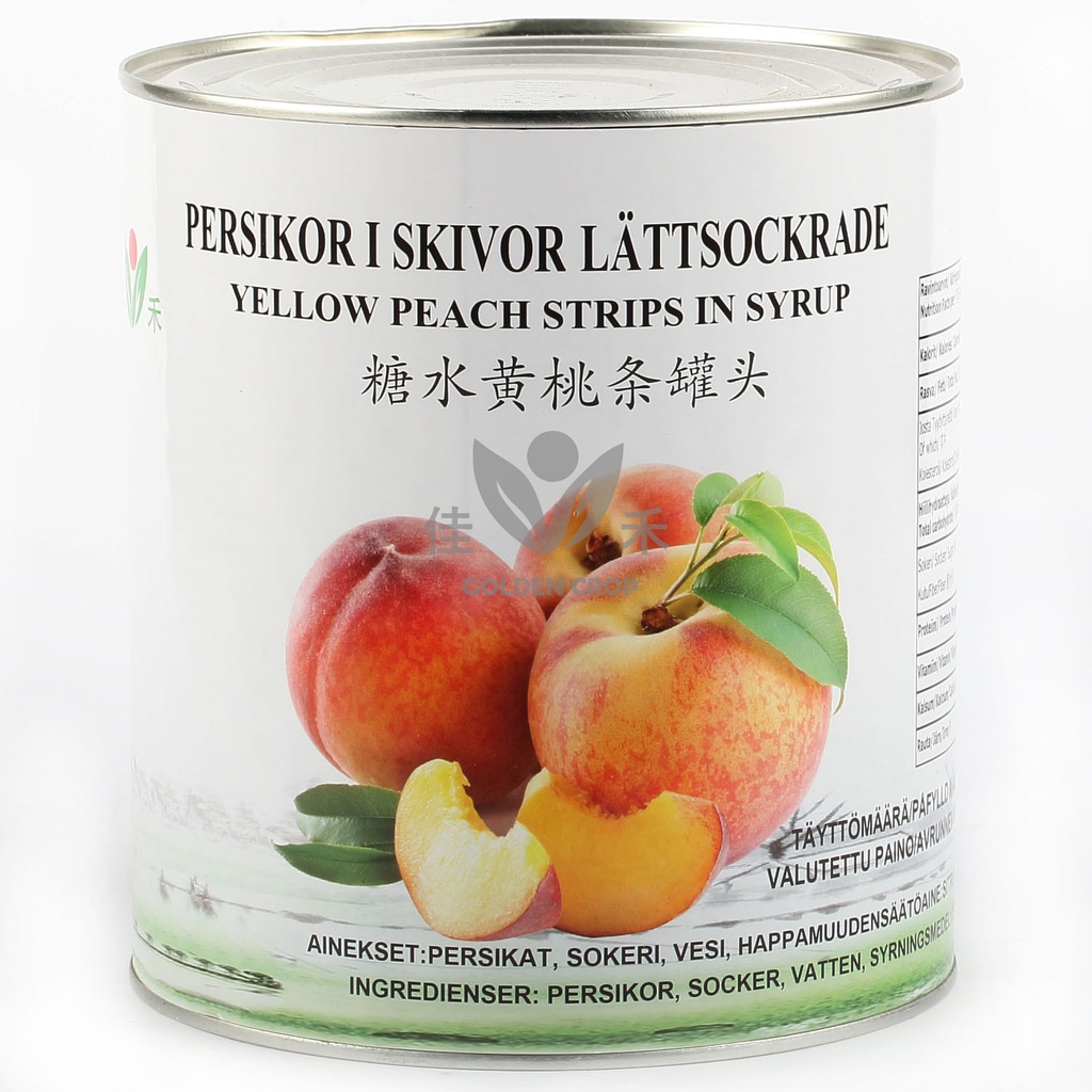 GC Peaches Strips in Syrup 3000g*6 [CTN] | 佳禾 黄桃 3000g*6 [箱]