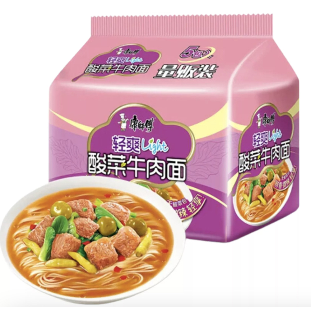 Mr.Kon Instant Noodles Light Pickled Beef 105g | 康师傅 清爽酸菜牛肉面 105g