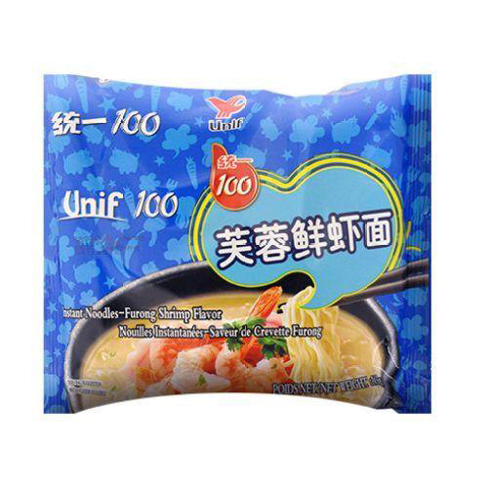 Unif 100 Instant Noodles-Shrimp Fish Flavor 103g | 统一 芙蓉鲜虾面 103g