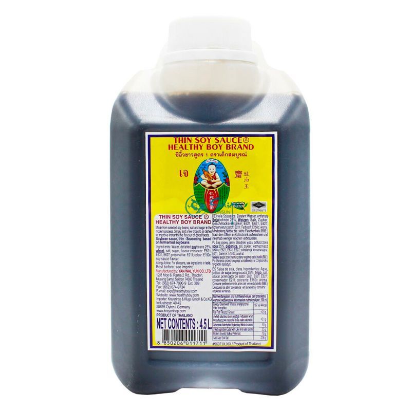 HEALTHY BOY Thin Soy Sauce 4.5L | 肥儿牌 泰国生抽 / 大桶 