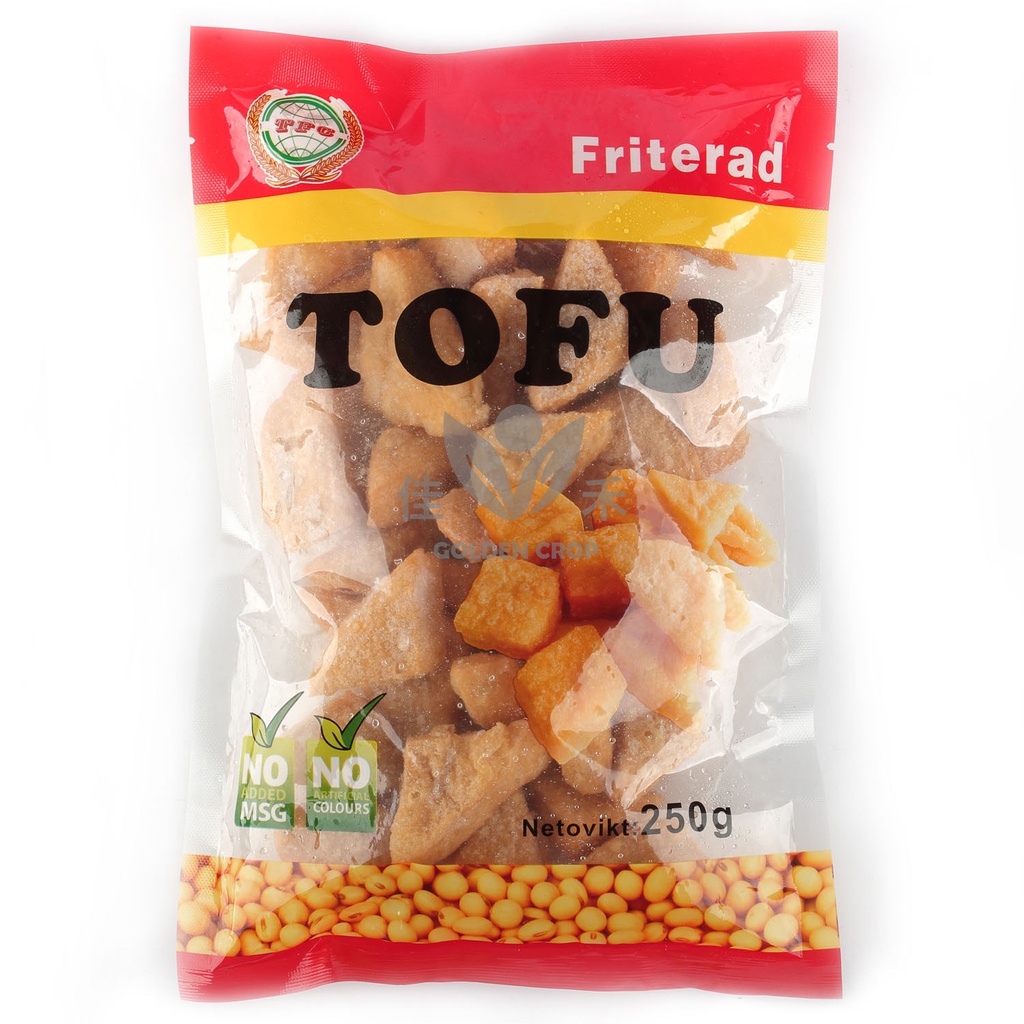 Pakastetut paistetut tofukuutiot (kolmion muotoiset) 250g | 冰冻豆腐泡 三角形 250g