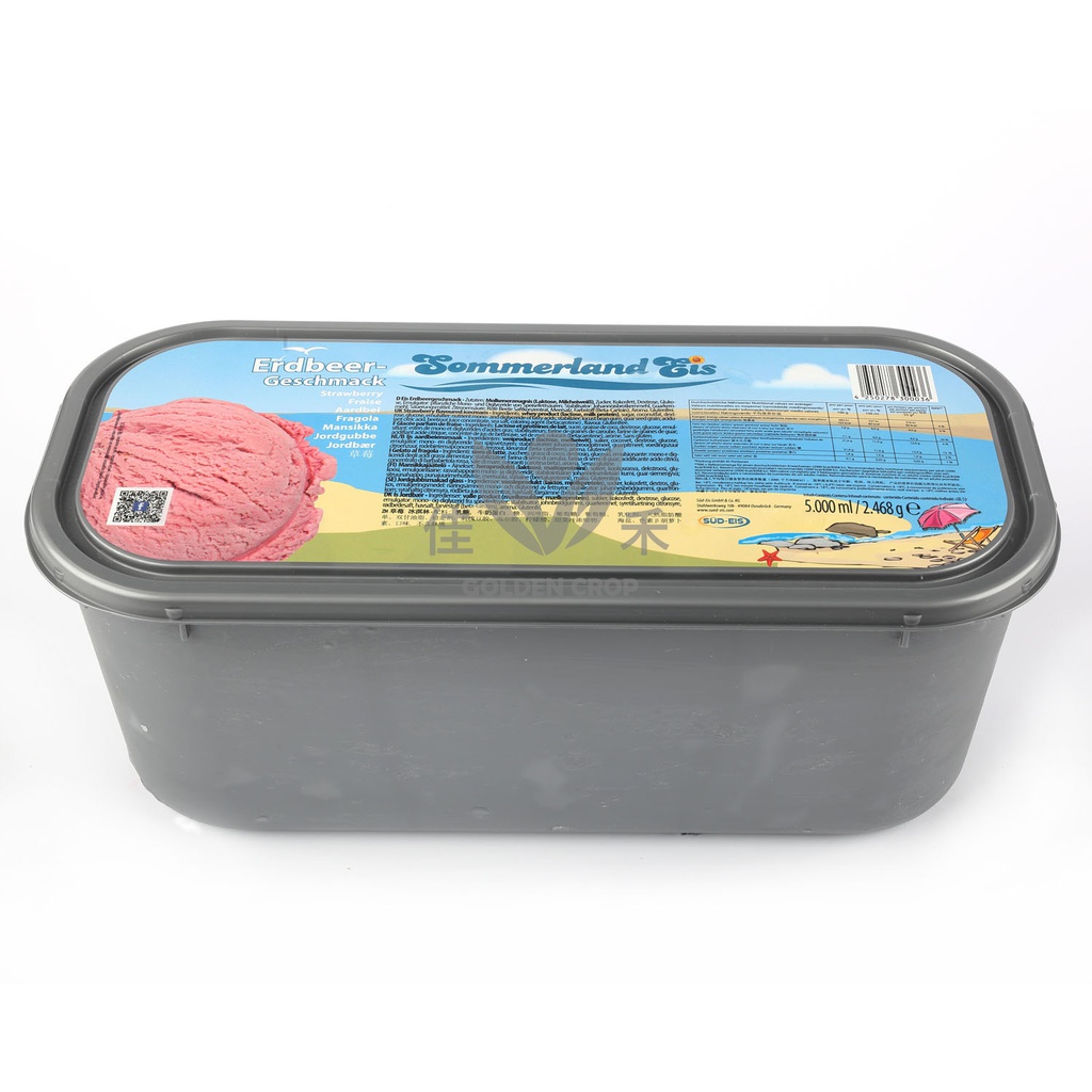 SOMMERLAND Mansikkajäätelö 5L | 德国 草莓味 冰淇淋 5L