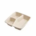 CS1000-3 Recyclable 3 parts Take Away Box 300sets/ctn(+ CS1000F Pet Lid & Cold meal) | CS1000-3 环保三格外卖盒 300套/箱 (+ CS1000F 冷餐透明盖)