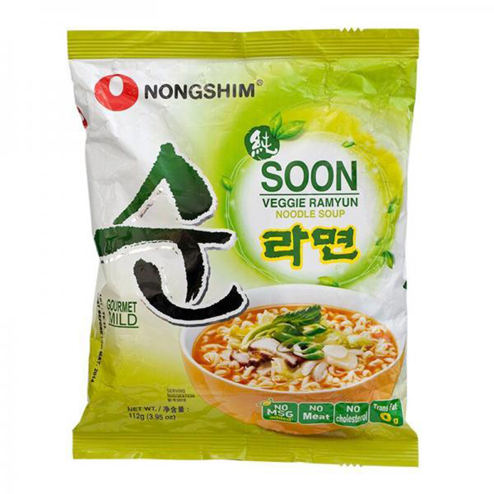 农心 蔬菜 素面  112g | Nongshim Instant Noodle Soon Veggie 112g