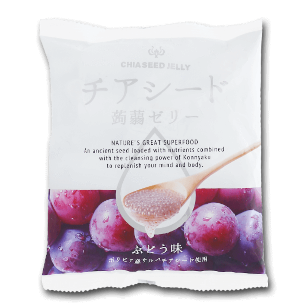 JP Wakashou Chiaseed Jelly Grape 165g | 日本 奇亚籽 蒟蒻低卡 果冻 紫葡萄味 165g