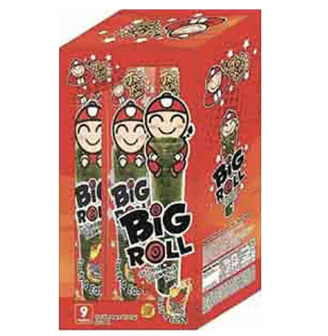 TAOKAENOI Big Roll Hot&Spicy Flavor 3g*9/unit | 泰国小老板 海苔大卷 微辣味 3g*9/盒