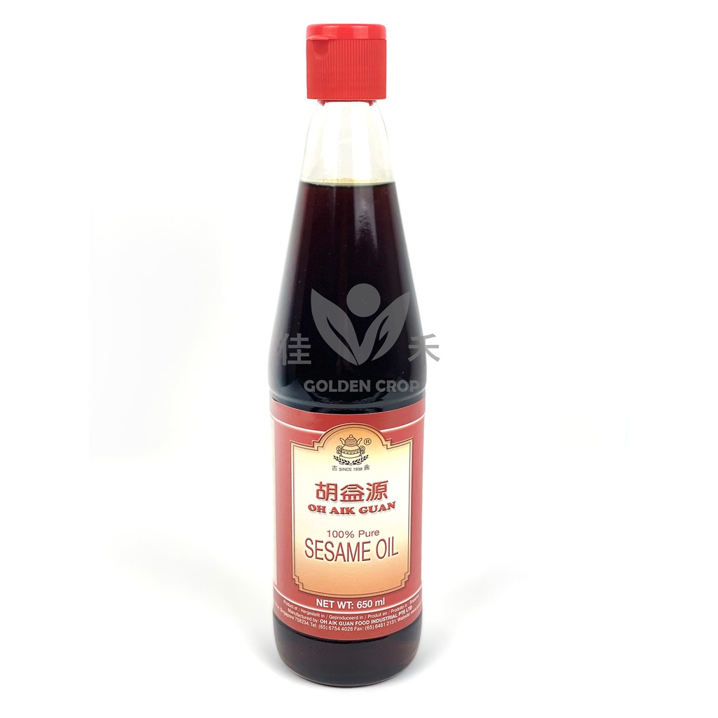 胡益源 纯正芝麻油 650ml | OH AIK GUAN Sesame Oil 650ml 