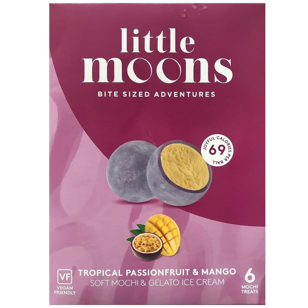 小月亮 麻薯冰淇淋 (素食 热带百香果和芒果) 192g | Little Moons Mochi (Vegan Tropical Passionfruit & Mango) 192g