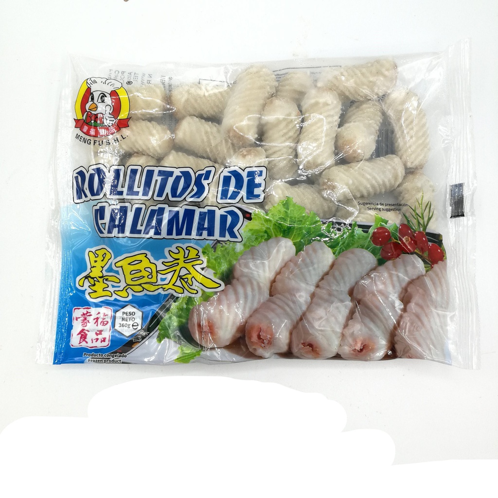 Täytetyt mustekalarullat (sianlihatäyte) 360g | 蒙福 墨鱼卷 360g