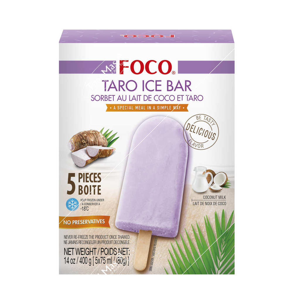 FOCO Ice Stick Taro Flavor 5*80g  | FOCO 香芋冰棍 5*80g