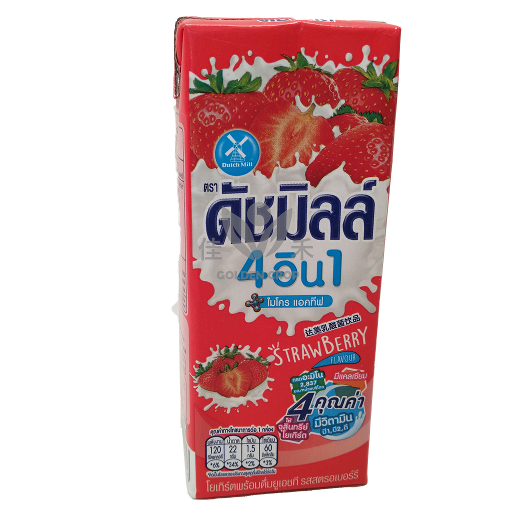 DutchMill Strawberry Drink Uht 180ml  | TH达美 草莓味  软装饮料 180ml