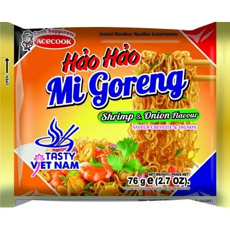 Hao Hao Instant Noodle Shrimp & Onion 76g | 好好 拌面 鲜虾香葱味 76g