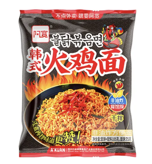 阿宽 韩式火鸡面 105g | AK Instant Noodle Artificial Turkey Chicken Flav. 105g