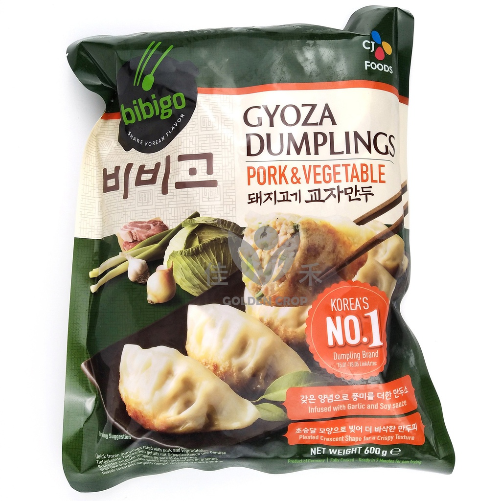 必品阁 韩式猪肉蔬菜煎饺 600g | BIBIGO Gyoza Pork &Vega 600g