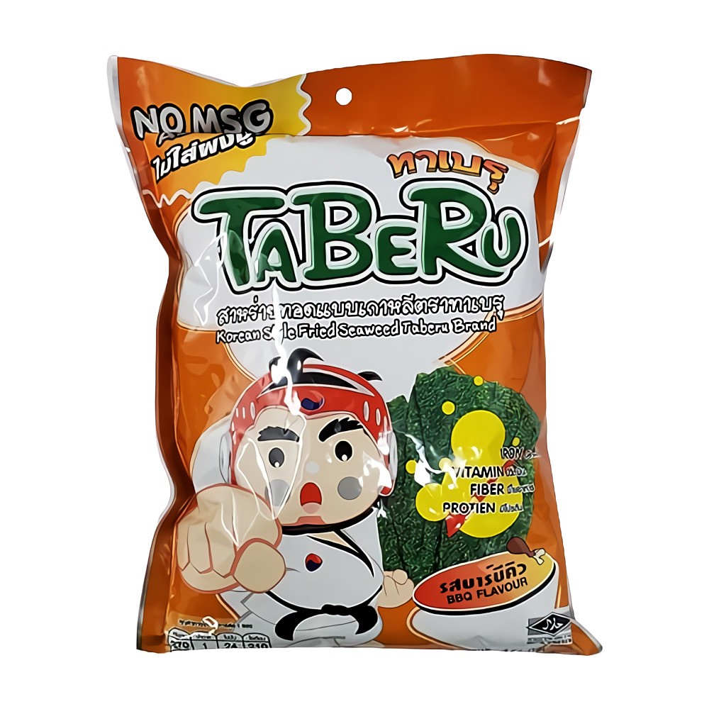 Taberu 韩式烤海苔零食烧烤味 40g | Taberu Korean Style Fried Seaweed Snack BBQ 40g