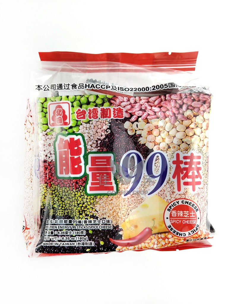 Pei-Tien Energy 99 sticks Spicy Cheese 180g | 北田 能量99棒 香辣起司味 180g