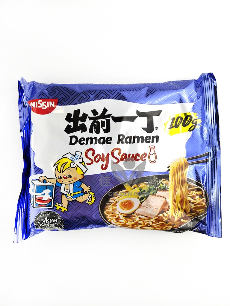 Nissin Demae Ramen Tokyo Soy Sauce 100g | 出前一丁 包装面 东京酱油猪骨汤味 100g