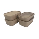 1000ml Paper Salad Rectangular Box(transparent anti-fog lid) 300sets/CTN  | 纸质 沙拉长方形外卖盒(透明防雾盖) 300套/箱