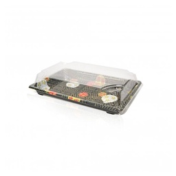 [70362] Sushirasia 寿司盒 (HP-11) 底+盖 400套 / 箱 | Sushirasia Sushi Tray (HP-11) Tray+Lids 400sets / CTN