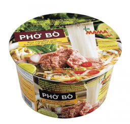 [34172] MAMA 越式牛肉汤粉丝 碗装 65g | MAMA Instant Rice Vermicelli Pho Bo Beef Flavor Bowl 65g