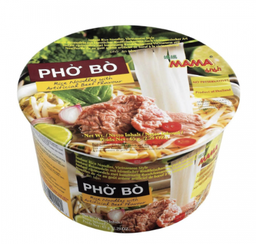 [34172] MAMA Instant Rice Vermicelli Pho Bo Beef Flav. Bowl 65g | MAMA 越式牛肉汤粉丝 碗装 65g